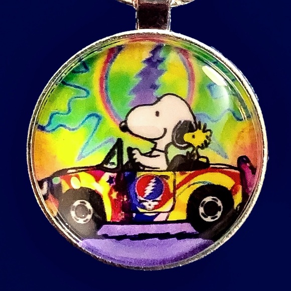 GRATEFUL DEAD SNOOPY WOODSTOCK VW VAN Keychain BUYITWHENFOUND Custom Made - Picture 10 of 11